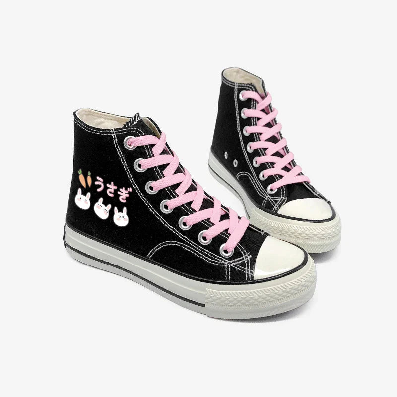 Cute Anime Rabbit Canvas Shoes