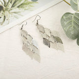 Vintage Hollow Leaves Shiny Earrings
