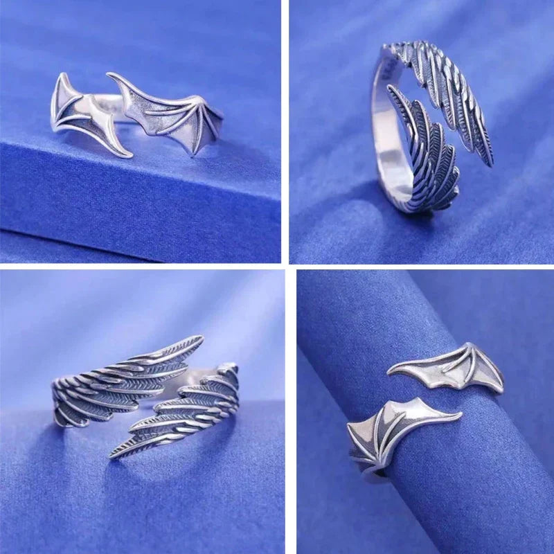 Y2K Gothic Angel Devil Wings Rings