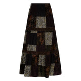 Patchwork Retro Maxi Skirt