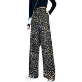 Leopard High Waist Straight Leg Pants