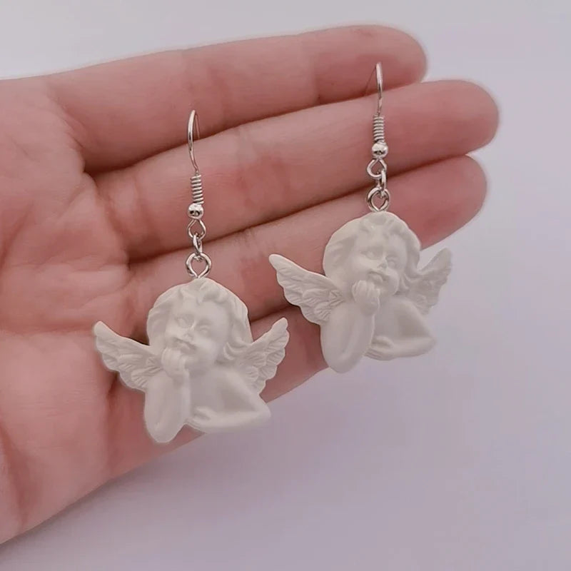 Retro Cupid Angel Punk Earrings