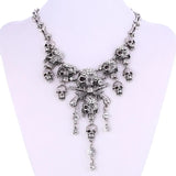 Collar clásico vintage de calavera esqueleto