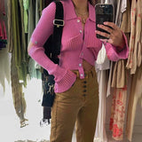Y2K Detachable Sleeve Cropped Cardigan