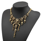 Collar clásico vintage de calavera esqueleto