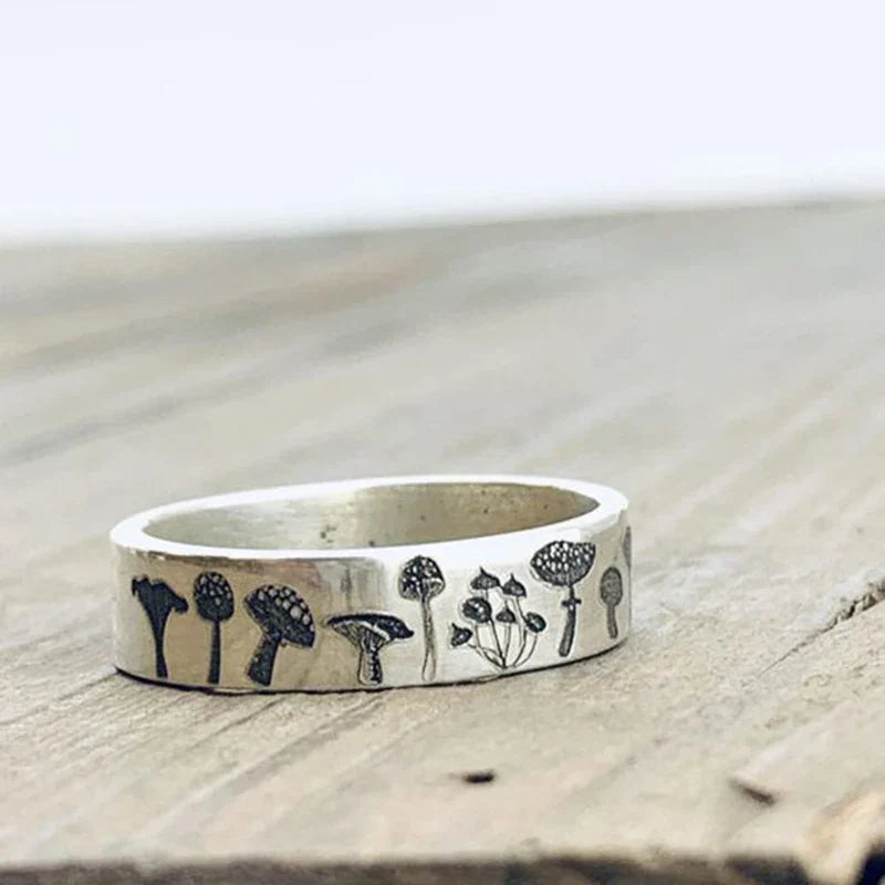 Bohemian Handmade Carved Flower Ring