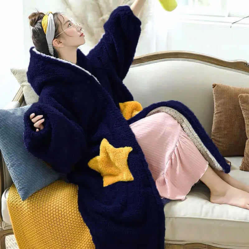Gothic Star Oversized Fleece Hooded Blanket