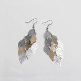 Vintage Hollow Leaves Shiny Earrings