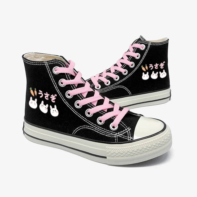 Cute Anime Rabbit Canvas Shoes