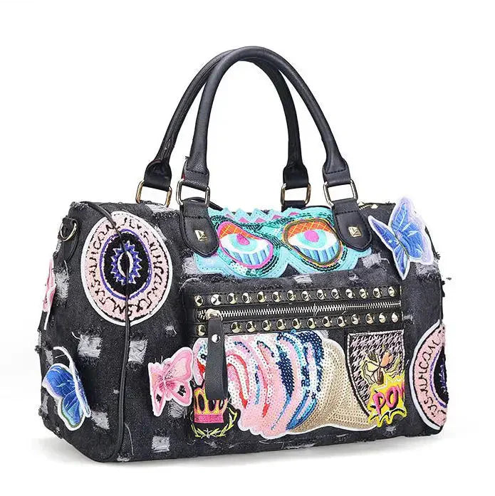 Butterfly Denim Handbags