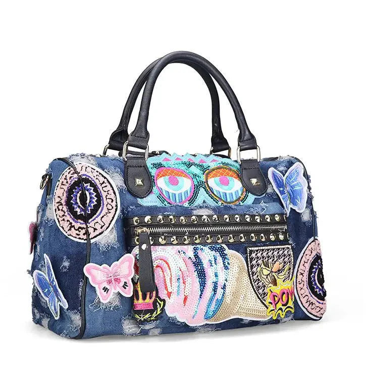 Butterfly Denim Handbags