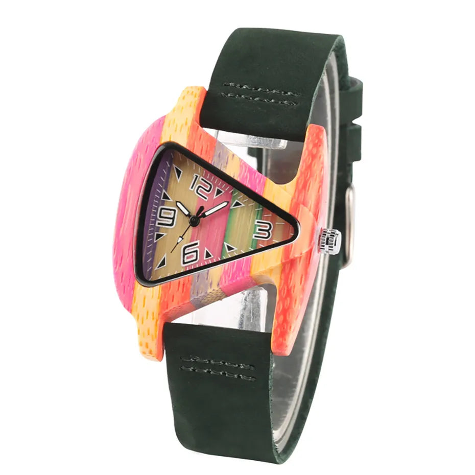 Unique Colorful Women's Wood Watch