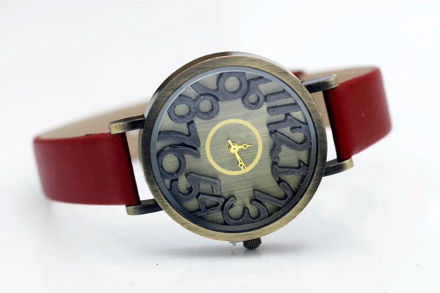 Vintage Genuine Cow Leather Watch