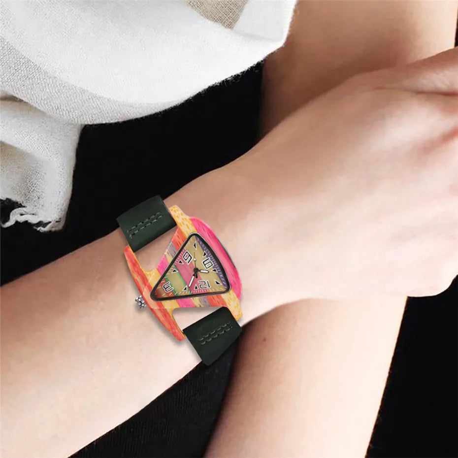 Unique Colorful Women's Wood Watch