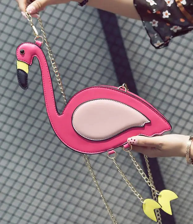 Embroidery Flamingo Cross Bag