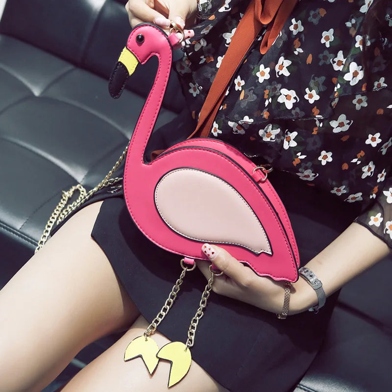 Embroidery Flamingo Cross Bag