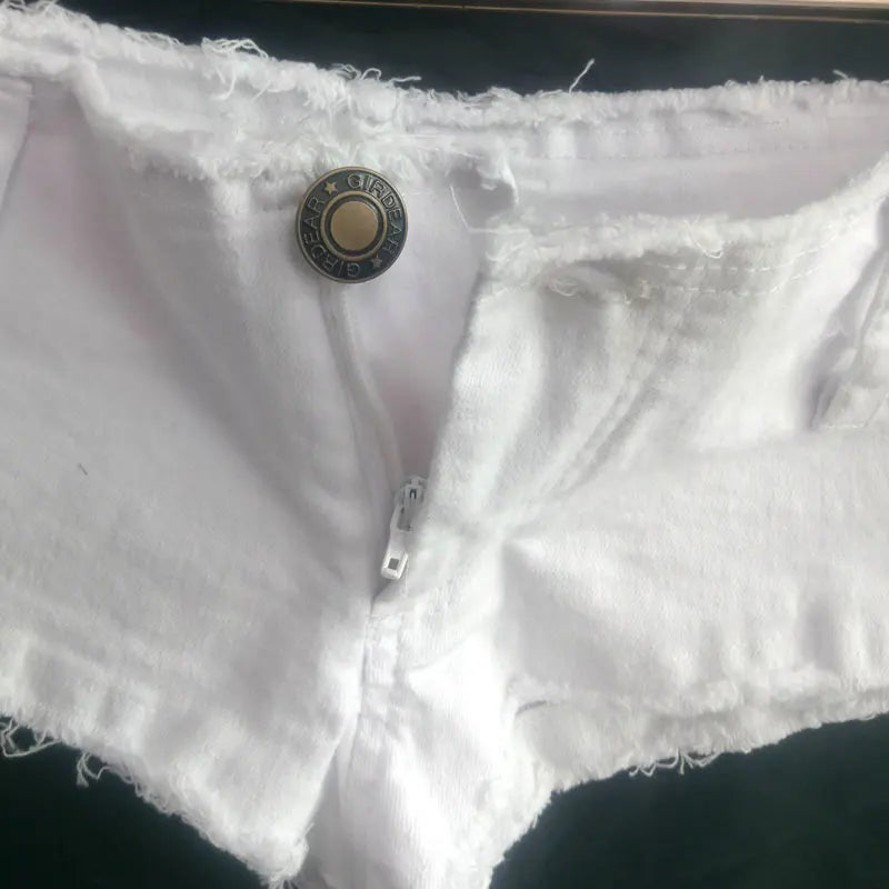 Microshorts blancos Y2K