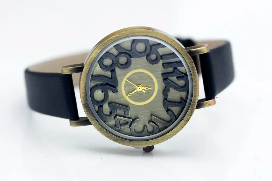 Vintage Genuine Cow Leather Watch