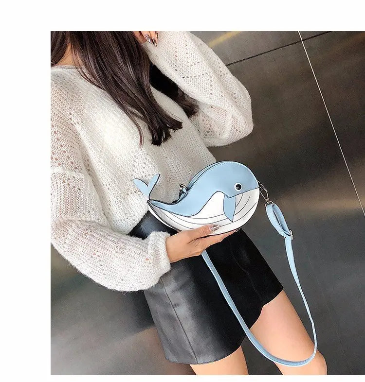 Blue Whale Leather Bag