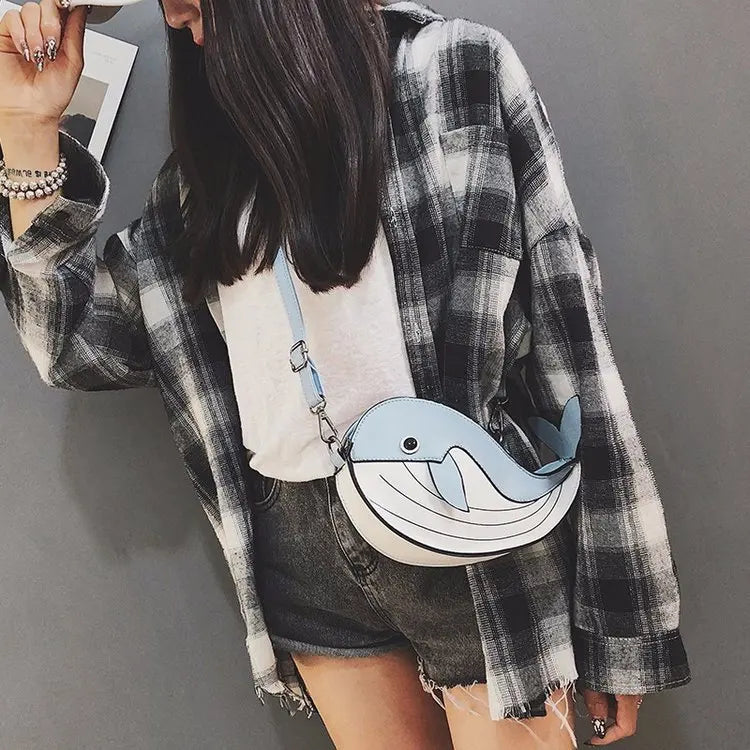 Blue Whale Leather Bag