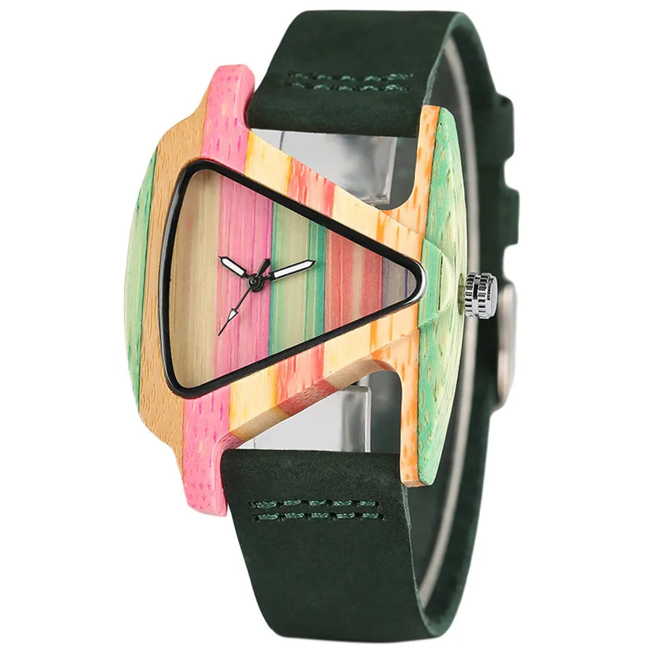 Unique Colorful Women's Wood Watch