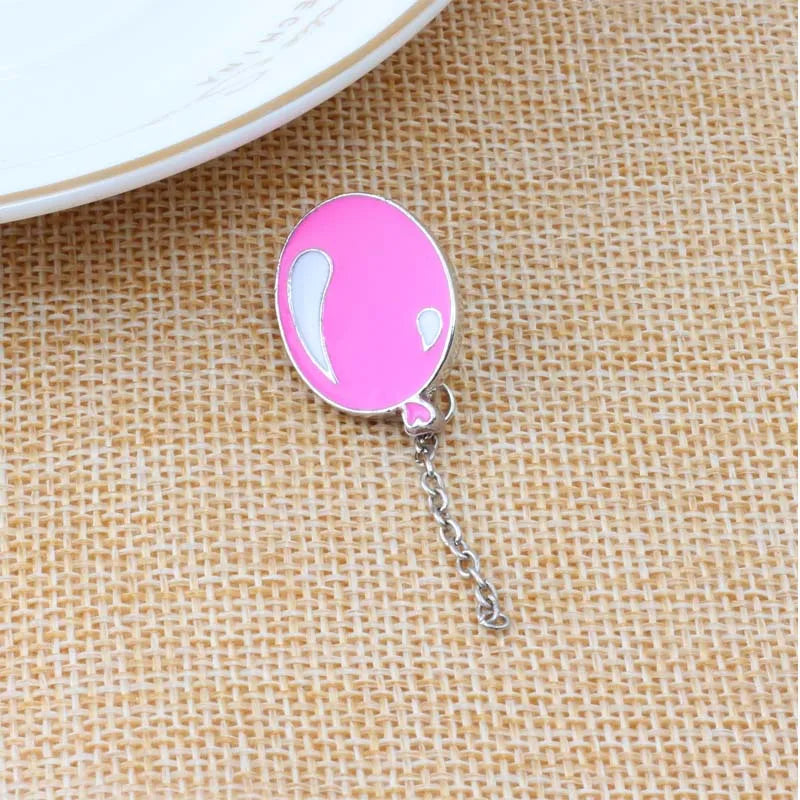 Black Cloud White Metal Pins