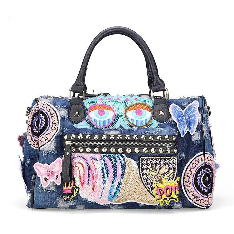 Butterfly Denim Handbags