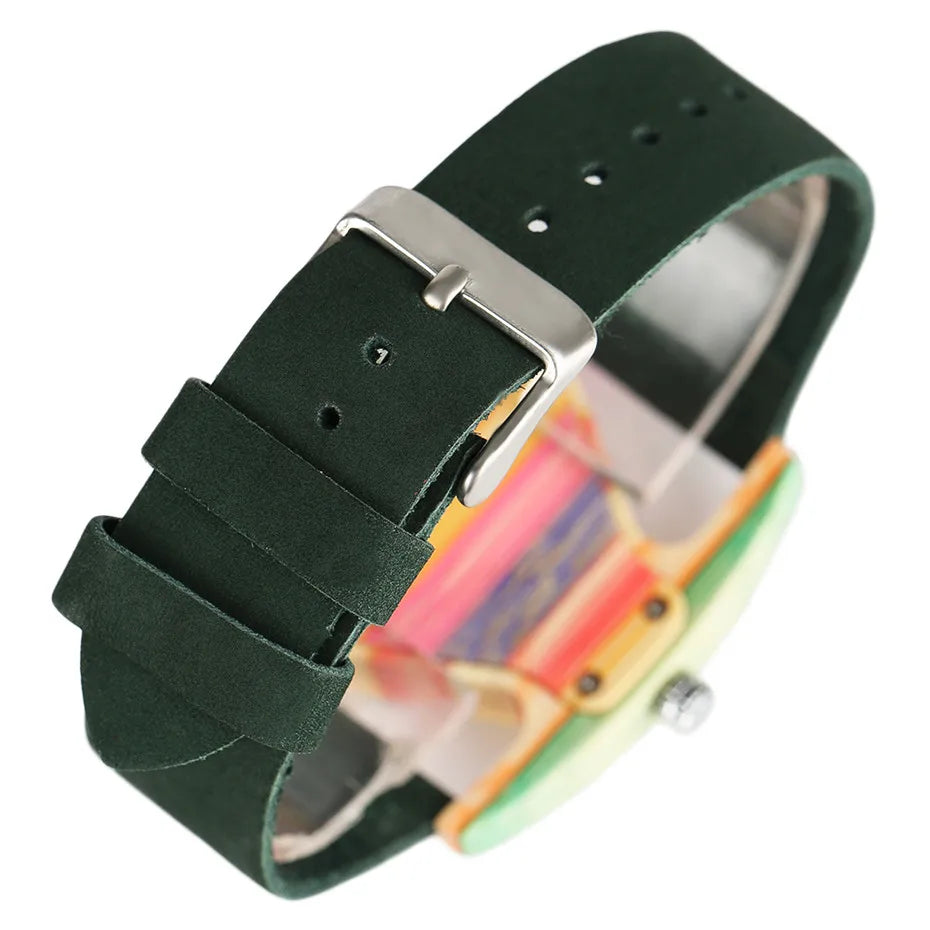 Unique Colorful Women's Wood Watch