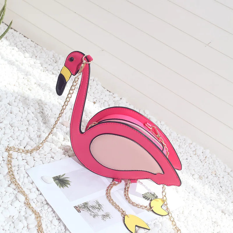 Embroidery Flamingo Cross Bag