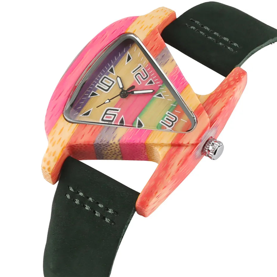 Unique Colorful Women's Wood Watch
