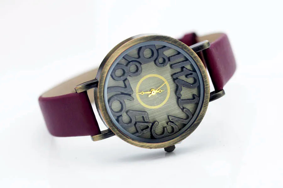 Vintage Genuine Cow Leather Watch