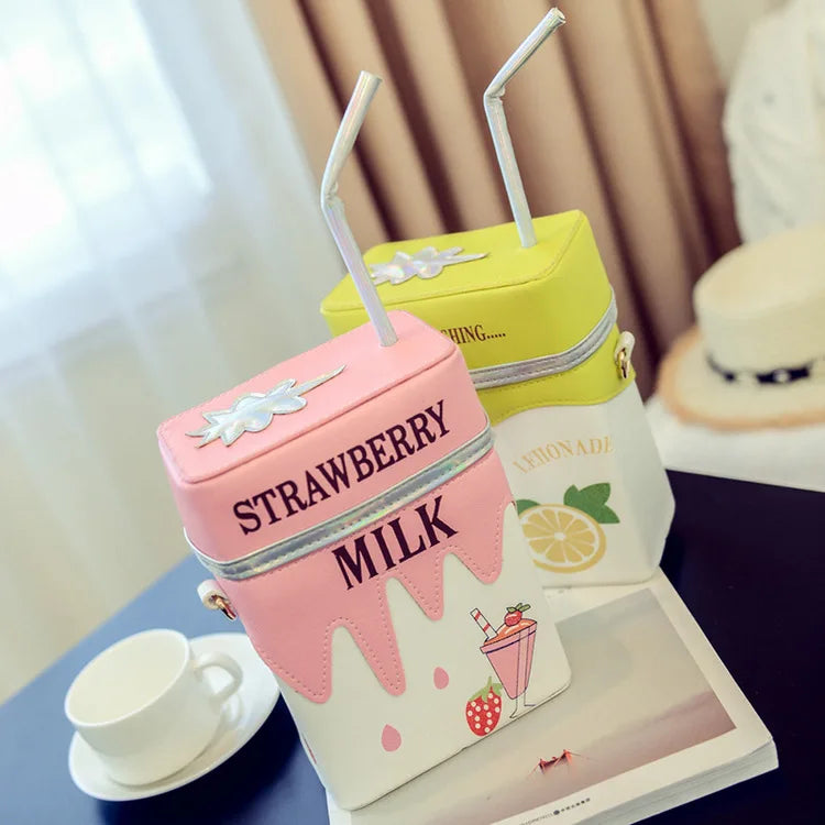 Milk Box Bag Strawberry Cross Bag