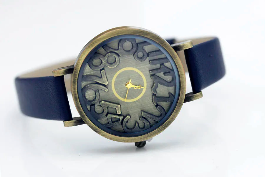 Vintage Genuine Cow Leather Watch