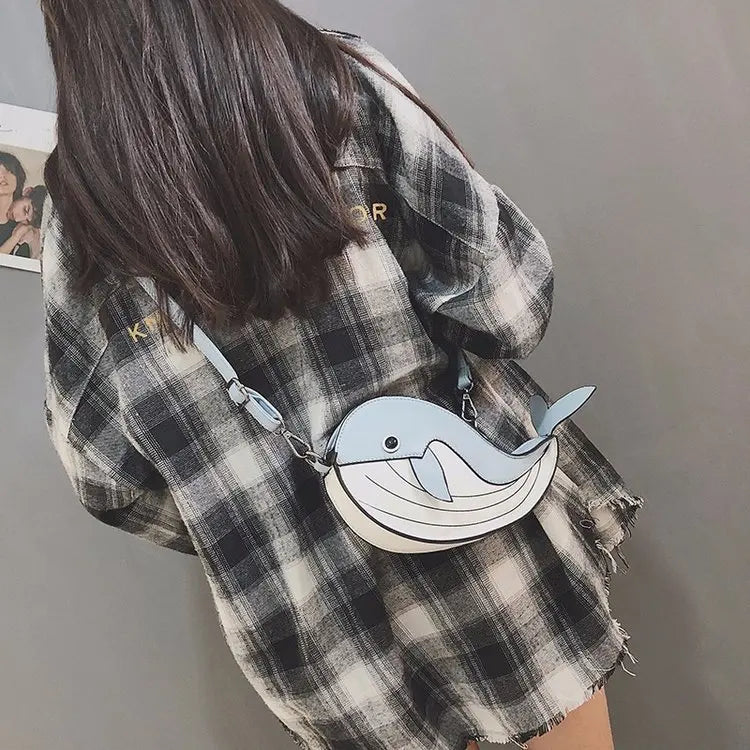 Blue Whale Leather Bag