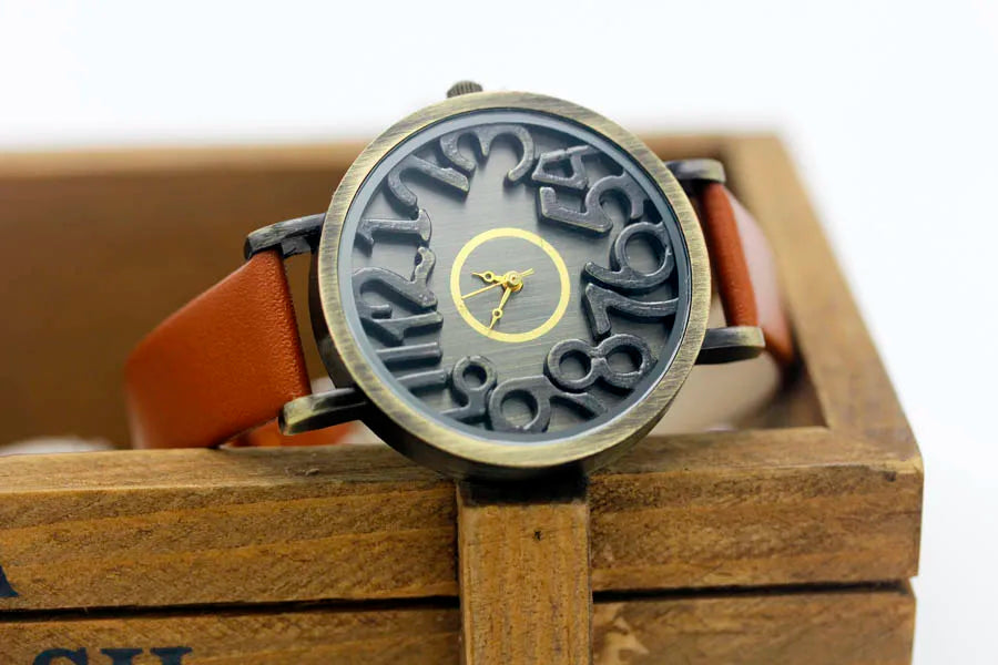 Vintage Genuine Cow Leather Watch