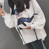 Blue Whale Leather Bag
