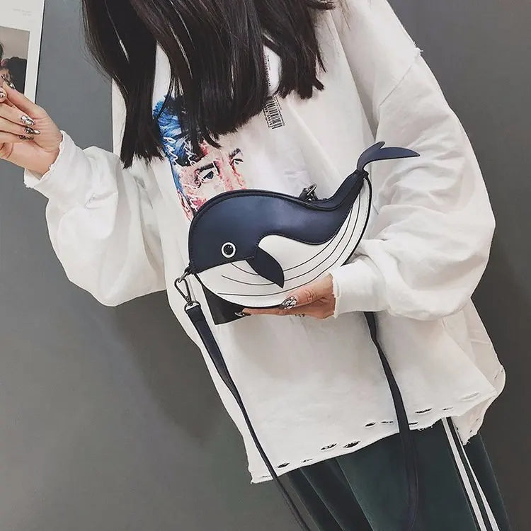 Blue Whale Leather Bag