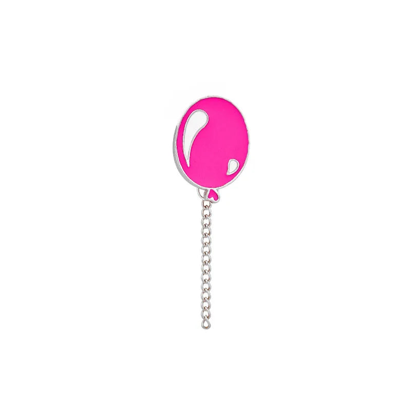Black Cloud White Metal Pins