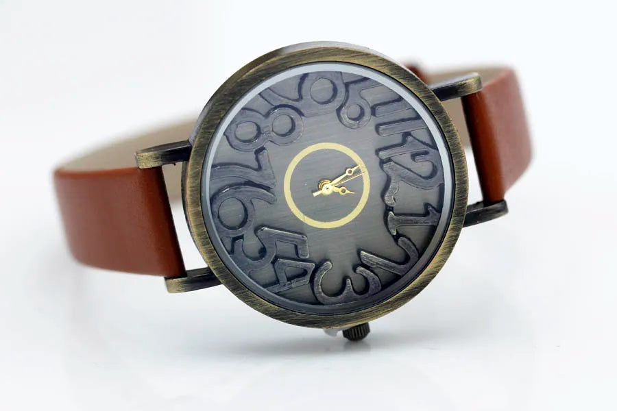Vintage Genuine Cow Leather Watch