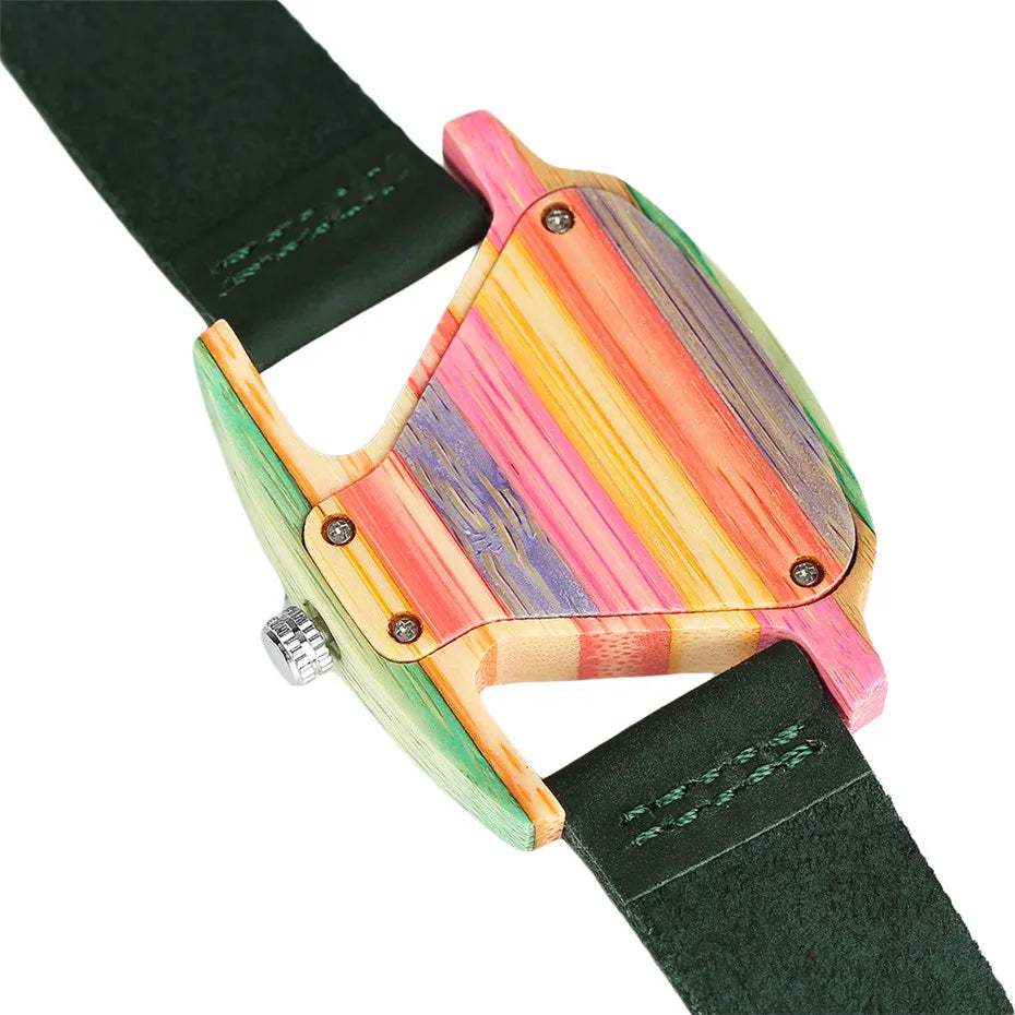 Unique Colorful Women's Wood Watch