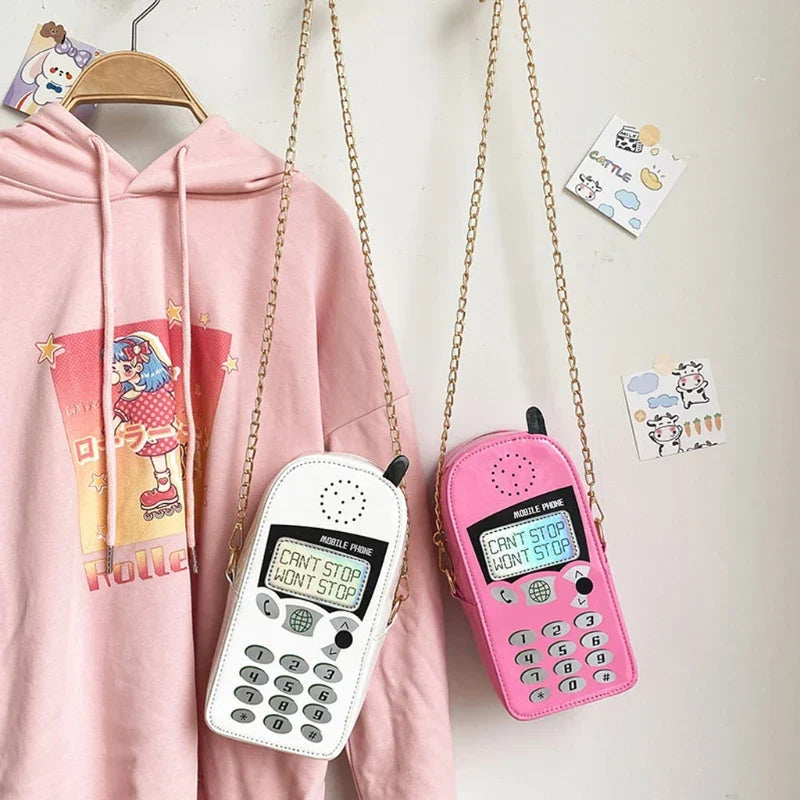 Weird Core Mobile Phone Shape Crossbody Bag