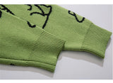 Weird Core Dinosaur Knitted Sweater