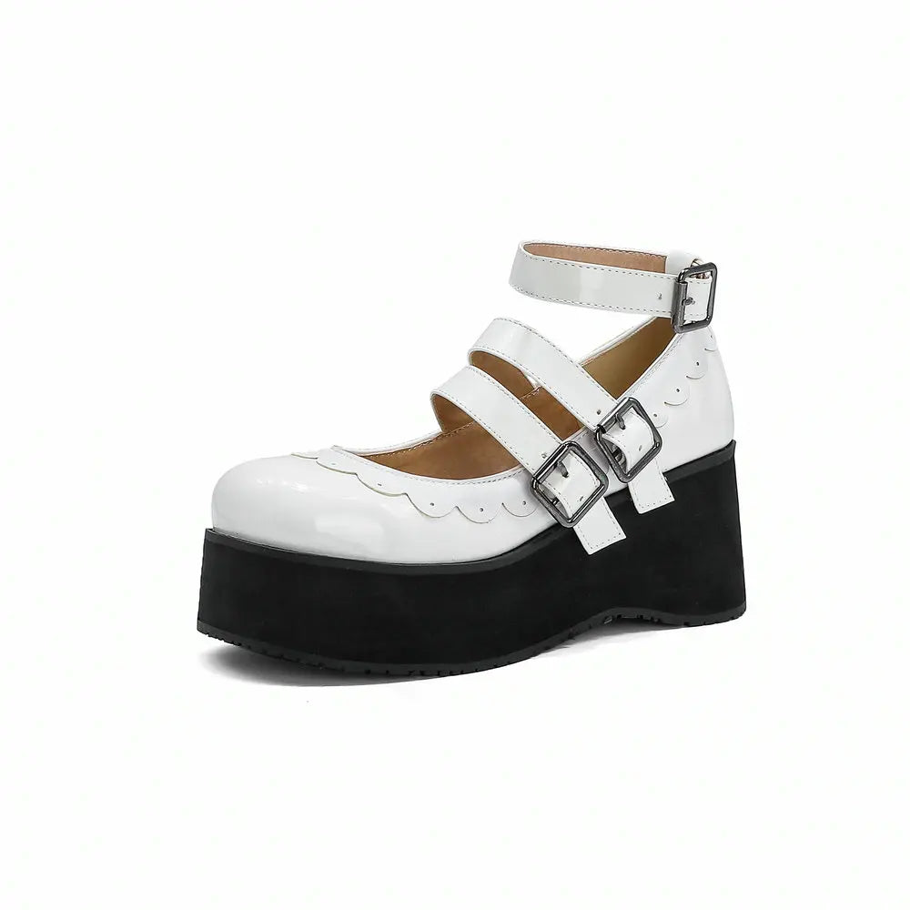 Coquette Core Platform Ruffle Shoes