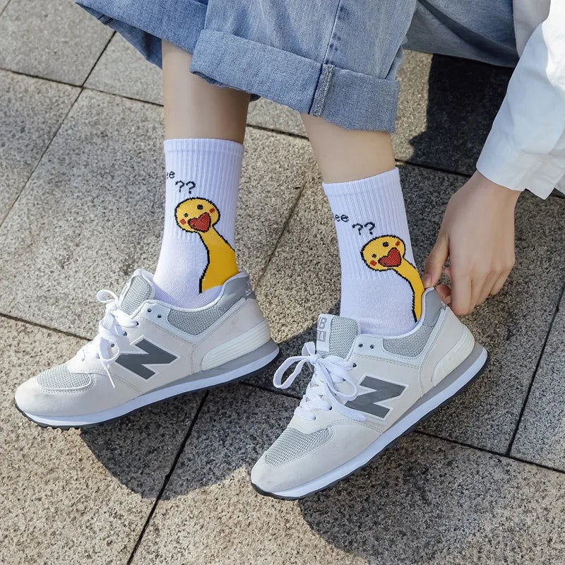 Funny Embroidery Summer Socks