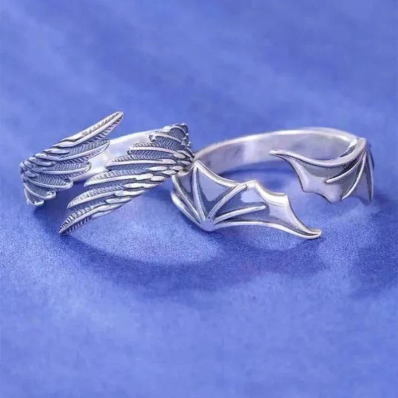 Y2K Gothic Angel Devil Wings Rings