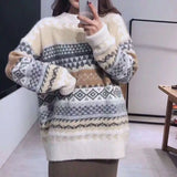 Cozy Striped Winter Pullover Sweater