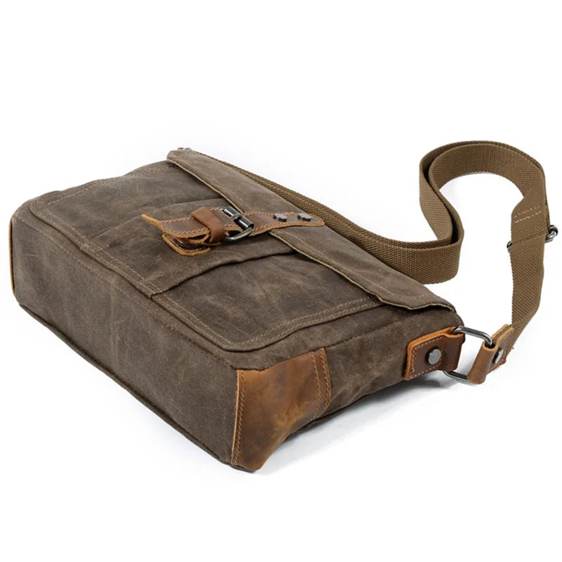Waterproof Canvas Crossbody Messenger Bag