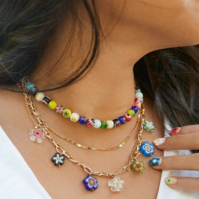 Beaded Pearl Beach Vintage Necklaces
