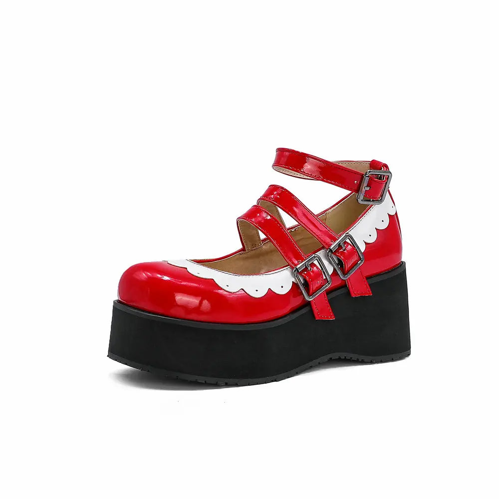 Coquette Core Platform Ruffle Shoes