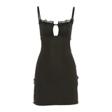 Baddie Backless Slit Mini Dress